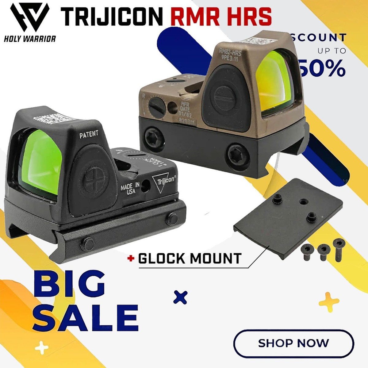 Holy Warrior RMR HRS Type Reflex Red Dot Sight with Glock Mount