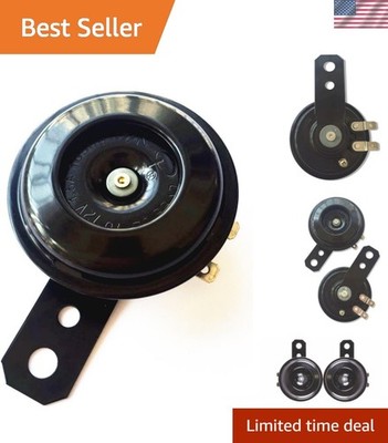 Universal 105db Waterproof Electric Motorcycle Horn - Modern Black Metal
