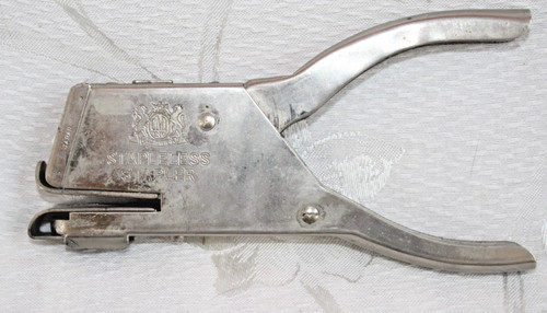 Vintage JAPANESE CMI Inc Chadwick STAPLELESS STAPLER Works! Made in JAPAN