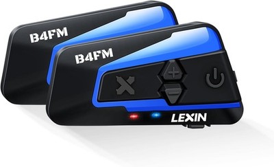 LEXIN B4FM Motorrad Bluetooth Headset Intercom für 10 Motorräder 2000m