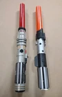 Vintage Hasbro 2002 Star Wars Orange Lightsaber & 2007 Build a Lightsaber