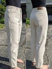 Lauren Ralph Lauren Corduroy Pants Womens 10P Cream White Straight Leg 29x26 VTG