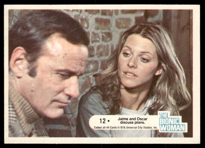 1976 Donruss Bionic Woman #12 Jamie and Oscar discuss plans