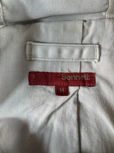 SONNETI Hybrid Style Blazer 2 in 1 Beige Hooded Jacket Sz M Retro 2005 Mens Mint image 14