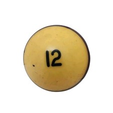 Vintage Replacement 12 Billiard Pool Ball Standard Regulation 2 1/4" Diameter