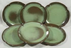 Lot of 6 VTG 5G Frankoma Salad Plate Prairie Green 7.5" Rustic Farmhouse Pottery