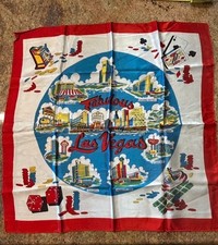 Fun Vintage "Fabulous Las Vegas" Scarf Made in Japan