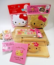 set of 5 Hello Kitty Sunburn  False Eyelash case contact case pouch sanrio 2025