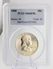 1960 Franklin Half Dollar MS64FBL PCGS Graded 50C Silver Full Bell Lines Coin