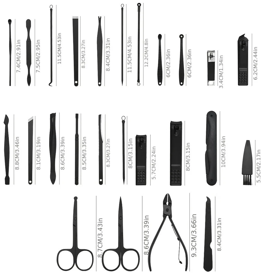 36 Pcs Professional Manicure Set Pedicure Grooming Kit Includes Scissors Files - Image 4 of 4