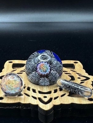 Jeff Heathbar Handmade Millie Slurper Set   Illinois, Implosion & Cane Art