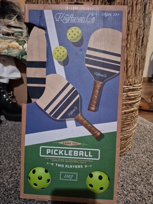 The Kraftsman Company Two Player Pickleball Wooden Game Set NEW