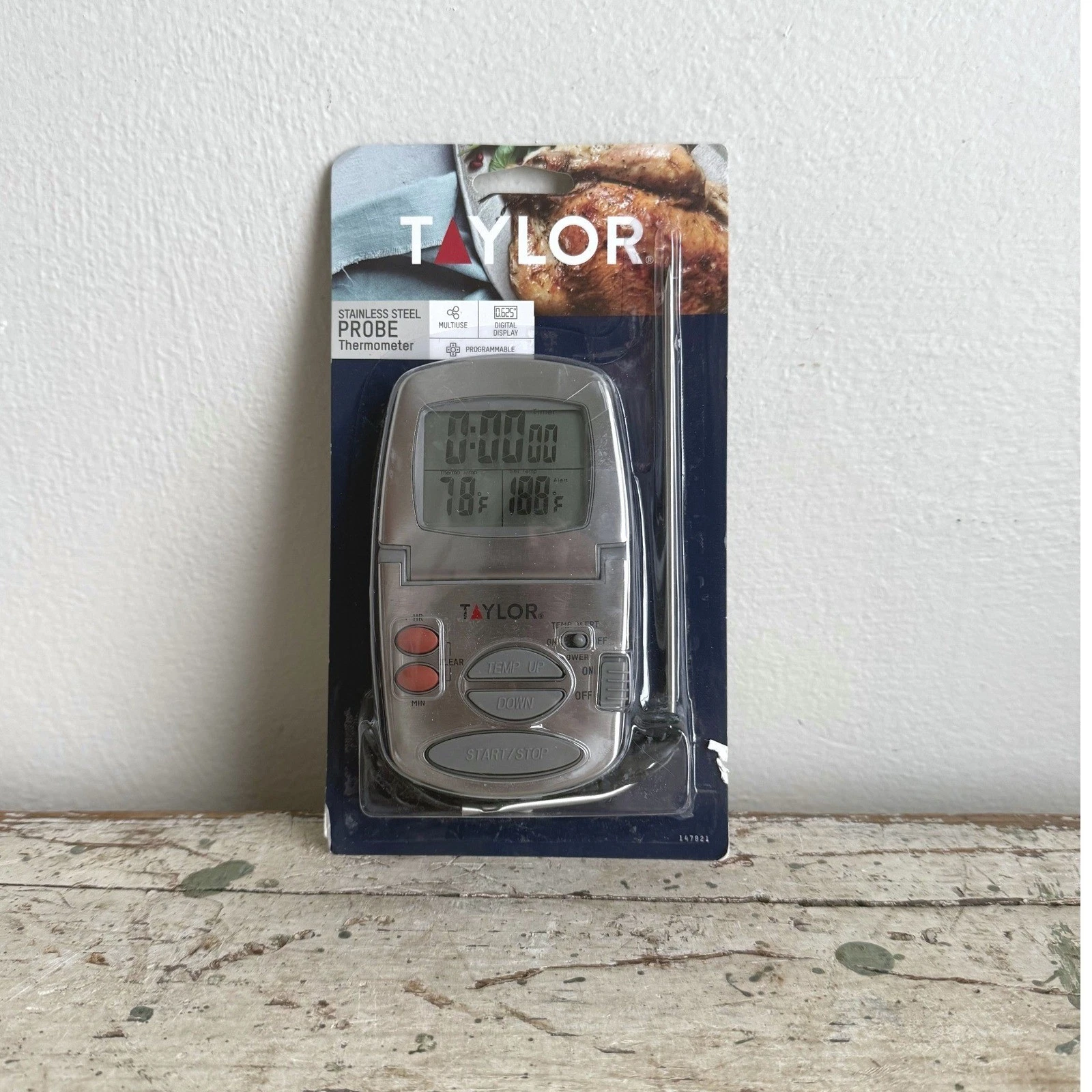 Taylor Stainless Steel Probe Digital Thermometer Programmable Temp Alert
Opens in a new window or ta
