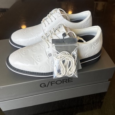 G/Fore Skull Galivanter Debossed Skull & TS Leather Men s 7W S/ONX Org $225 NEW