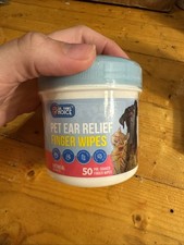 Dr. Paws Pet Ear Relief Finger Wipes 50 Presoaked Oatmeal Scented For Dog Cat
