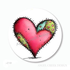 Whimsical Heart Valentine's Day Favors Scrapbook Stickers Heart Envelope Seals