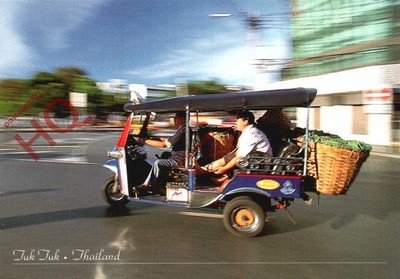 Ansichtskarte:;Thailand, Tuk Tuk, Motorrad Dreirad