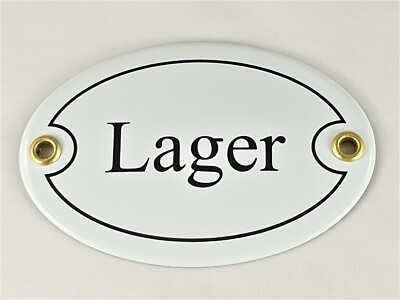 Türschild oval Lager Geschenk Hotel Firma Schild Infoschild Emaille Email