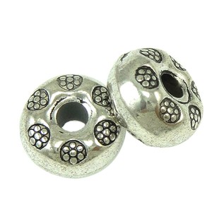 30 Metallspacer Metallperlen Zwischenperlen Spacer Perlen Silber BEST