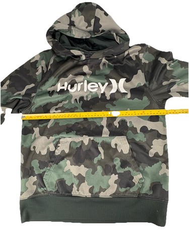 Hurley Hoodie Unisex Youth Logo Green Camo Size L See Pics For Measurements - Picture 6 of 11