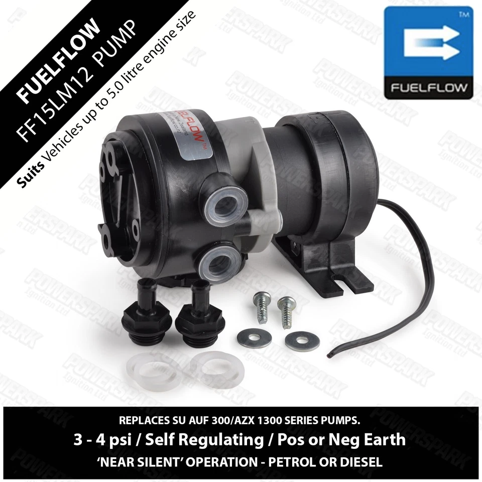 Low pressure SU replacement carburettor Fuelflow 12v electronic fuel pump 15LM12 - Image 2 of 4