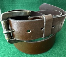 Italian Leather Belt Wide Brown SIZE M 32/36 Made By Phys Sci