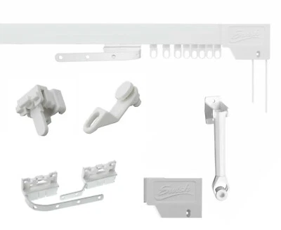 Swish ® SUPERLUXE PVC Corded Track, Genuine Brackets, Gliders, White - Image 1 of 2