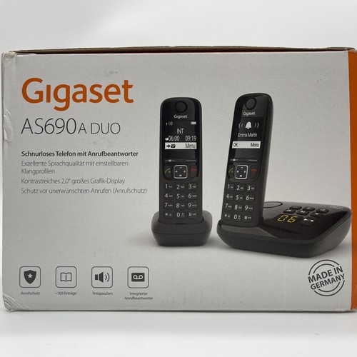 gigaset as690a duo 2 schnurlose telefone mit anrufbeantworter