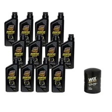 Champion Racing Synthetic Engine Oil, 20W50,12 Quart & Wix Filter
