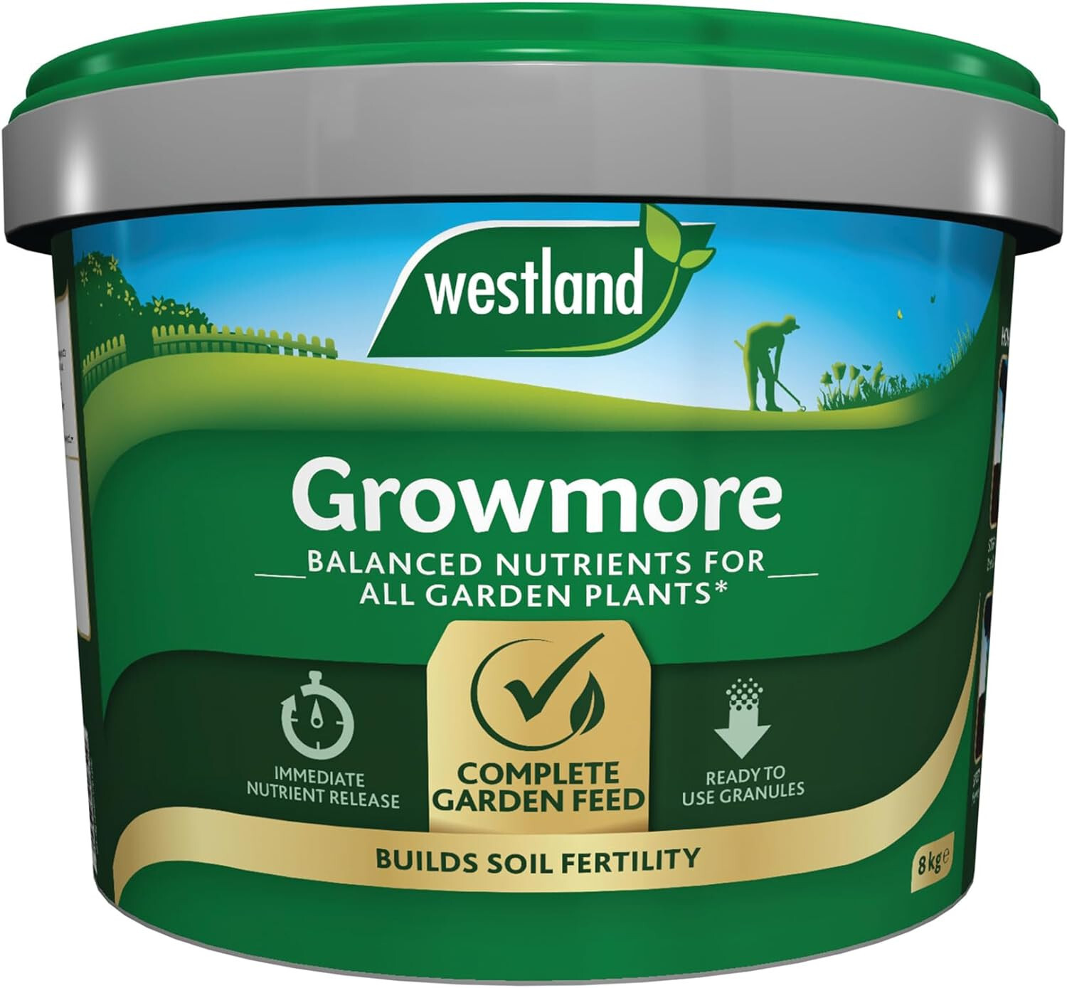 Westland Growmore Nutrients For Garden Plants Soil Fertility 8kg Tub