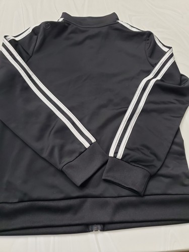 adidas Boys Size 10/12 M Black Iconic Tricot Jacket AP5411 New - Picture 8 of 10