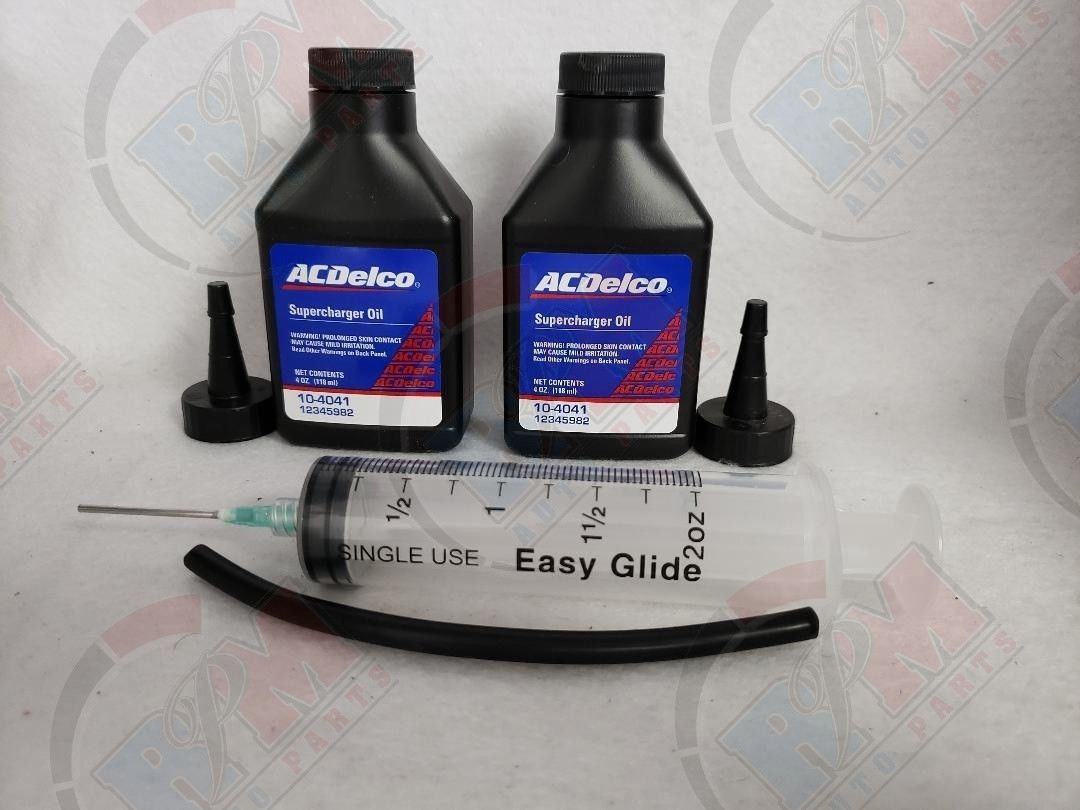 Two Supercharger Oil w/ Syringe 4 ounce Bottle Eaton Coupler - Oil