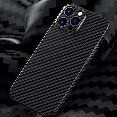Carbon Fibre Hülle Für iPhone 16 15 14 13 12 Pro Max Handy Hard Case Schutz Etui