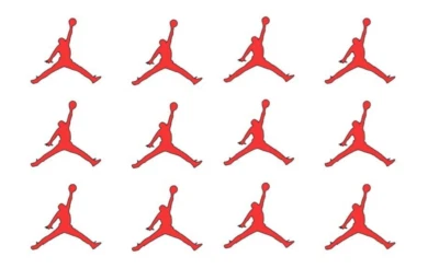 ORACAL Air Michael Jordan Jumpman Logo vinyl decal MJ Die Cut Sticker Set of 10