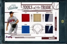 Greg Maddux 2005 Absolute TOTT Game Worn Prime Jersey Patch Cap Bat Shoe #‘d /10