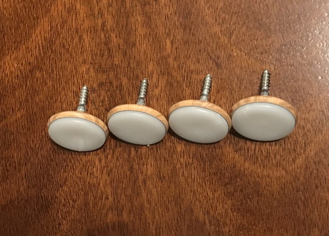 Vintage Armstrong Wood Furniture Leg Floor Protectors Light Oak