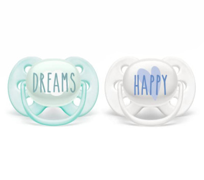 Philips Avent Ultra Soft Pacifiers Dreams 2-Pack Size 0-6 Months