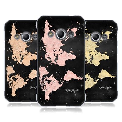 OFFICIAL NATURE MAGICK WORLD MAP ROSE GOLD GLITTER GEL CASE FOR SAMSUNG PHONES 4