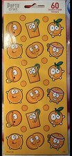 PREMIUM - SCRATCH N  SNIFF - STICKERS - TEACHERS AID - REWARDS - ORANGE   