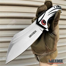 7.75" Camping Pocket Knife 3.25" Full Edge Stainless Steel Blade Hunting Knife