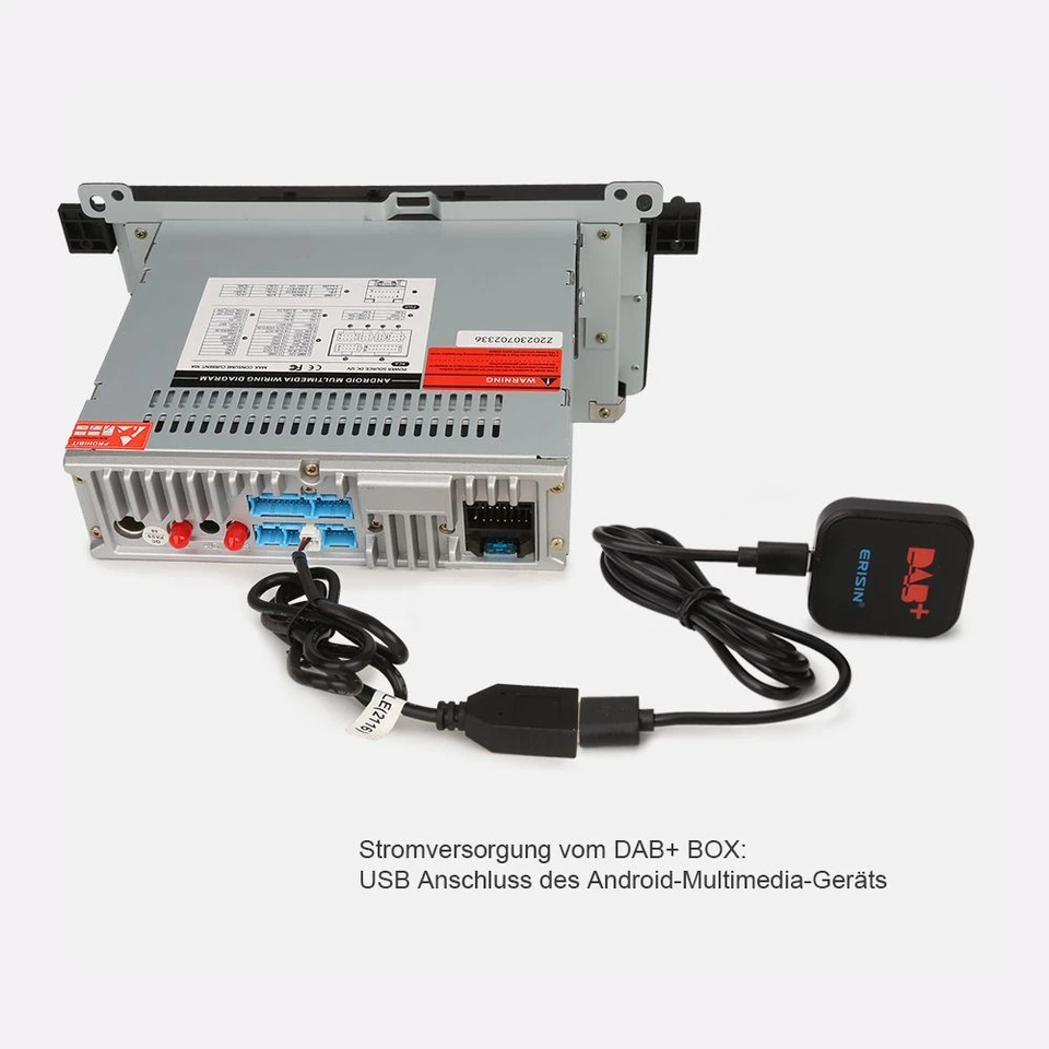 Erisin DAB+ Digital Box Radio Antenna Amplifier for Android 12/13/14 Car Stereo - Image 4 of 4