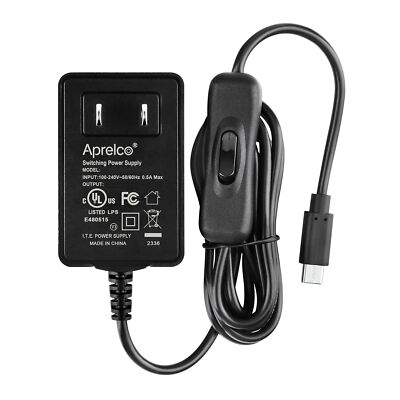 UL 5V 3A USB-C Adapter for Motorola Moto One 5G/G6/G6 Plus with ON/Off Switch US