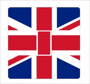 Flag of United Kingdom GB Union Jack Wall Sticker // Decal Great Britain UK