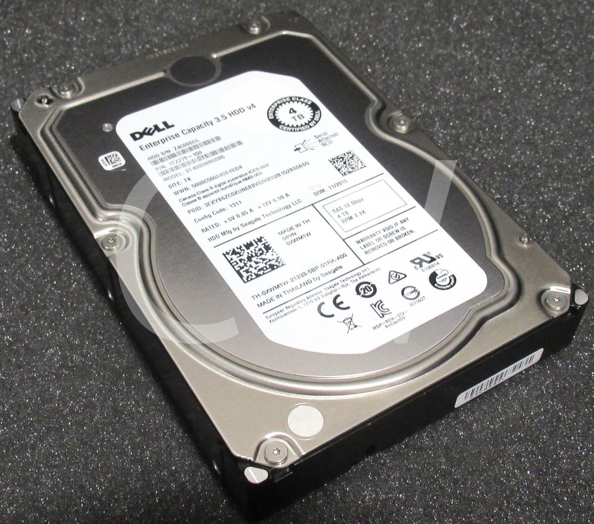 XWM1W ST4000NM0005 Dell 4TB 7.2RPM 12Gb 3.5