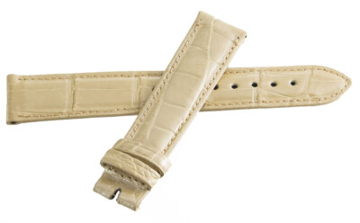 Locman Women's 18mm x 16mm Beige Alligator Leather Watch Band Strap