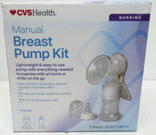 CVS Health Manual Breast Pump Kit 4 Breast Milk Storage Bags  2 Bottles