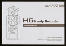Zoom H6 - Registratore Multitraccia - Manuale Utente Cartaceo - Lingua italiana