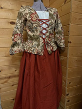 Fall Colonial reenactment short jacket petticoat and chemise bust sizes 50-58