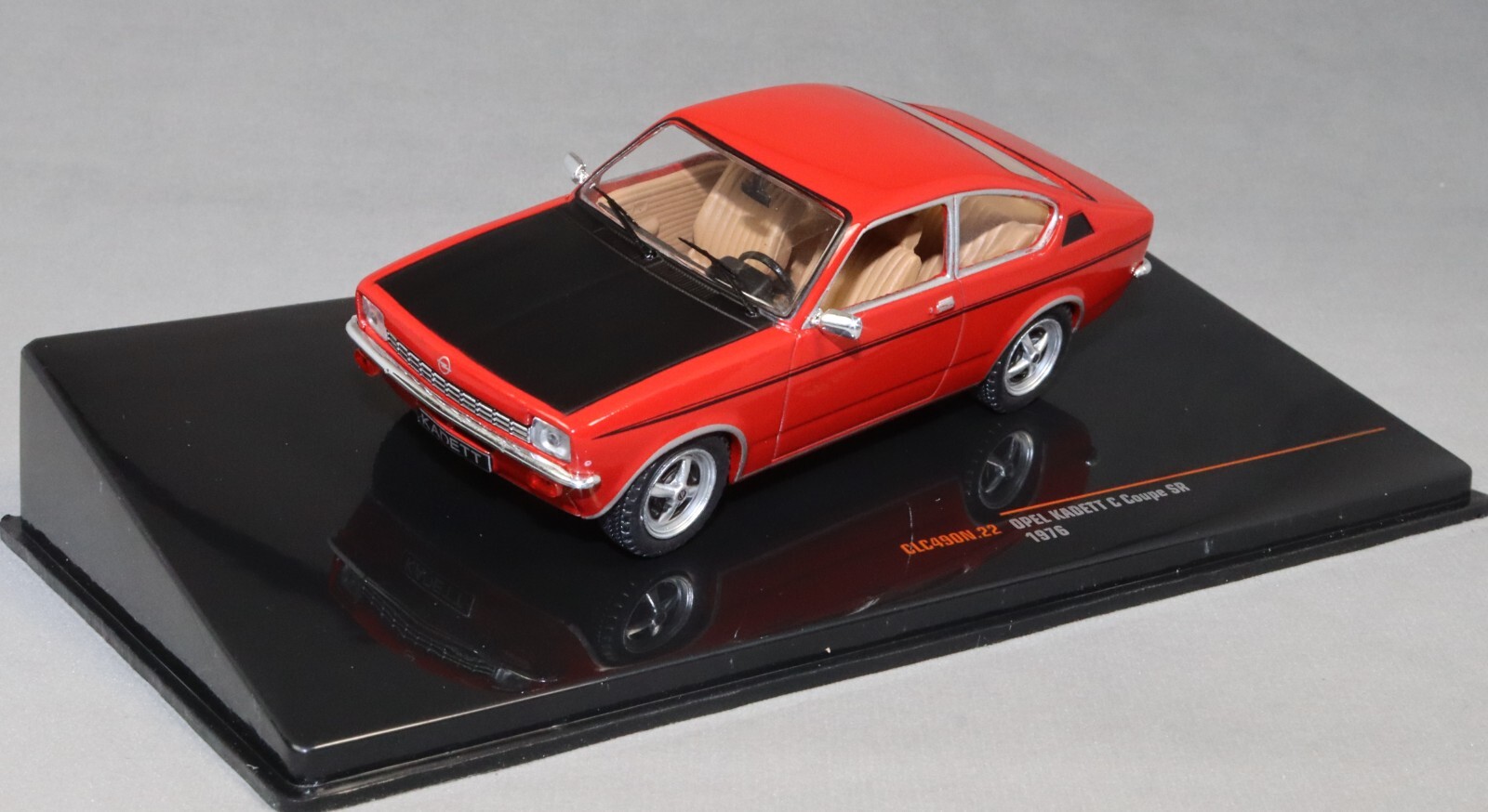 IXO Opel Kadett C Coupe SR in Red & Black 1976 CLC490N 1/43 NEW