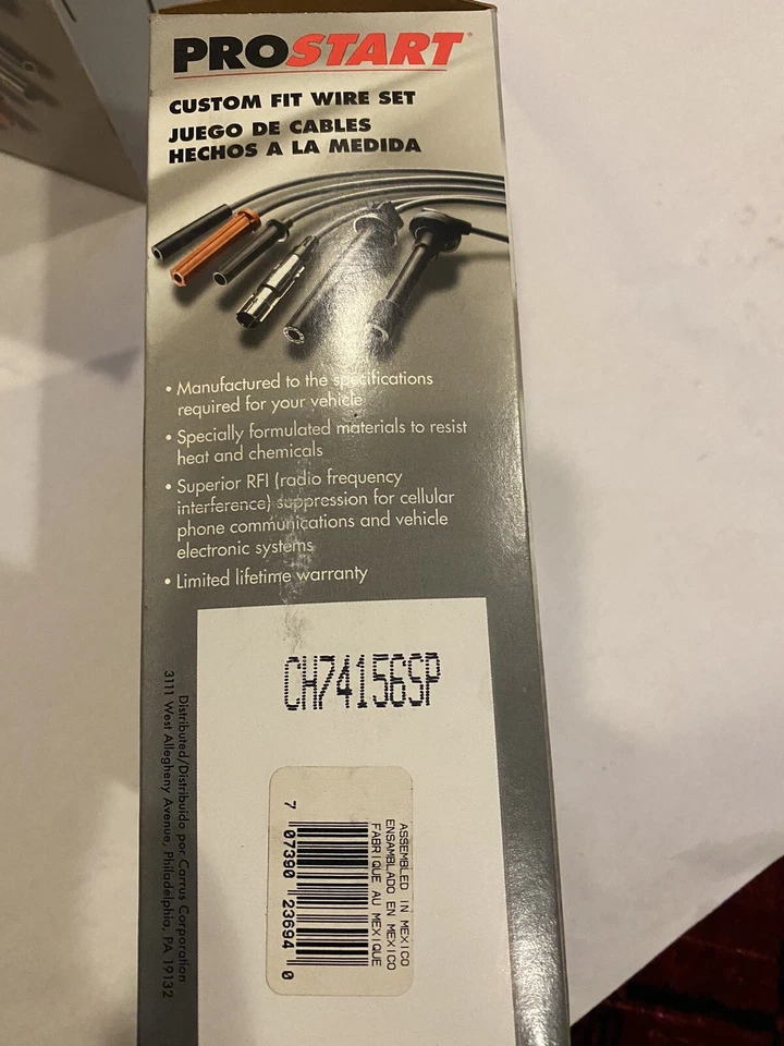 Fios de ignição Borg Warner CH74156SP ajuste personalizado vela de ignição 7mm - Imagem 3 de 3